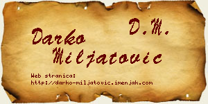 Darko Miljatović vizit kartica
